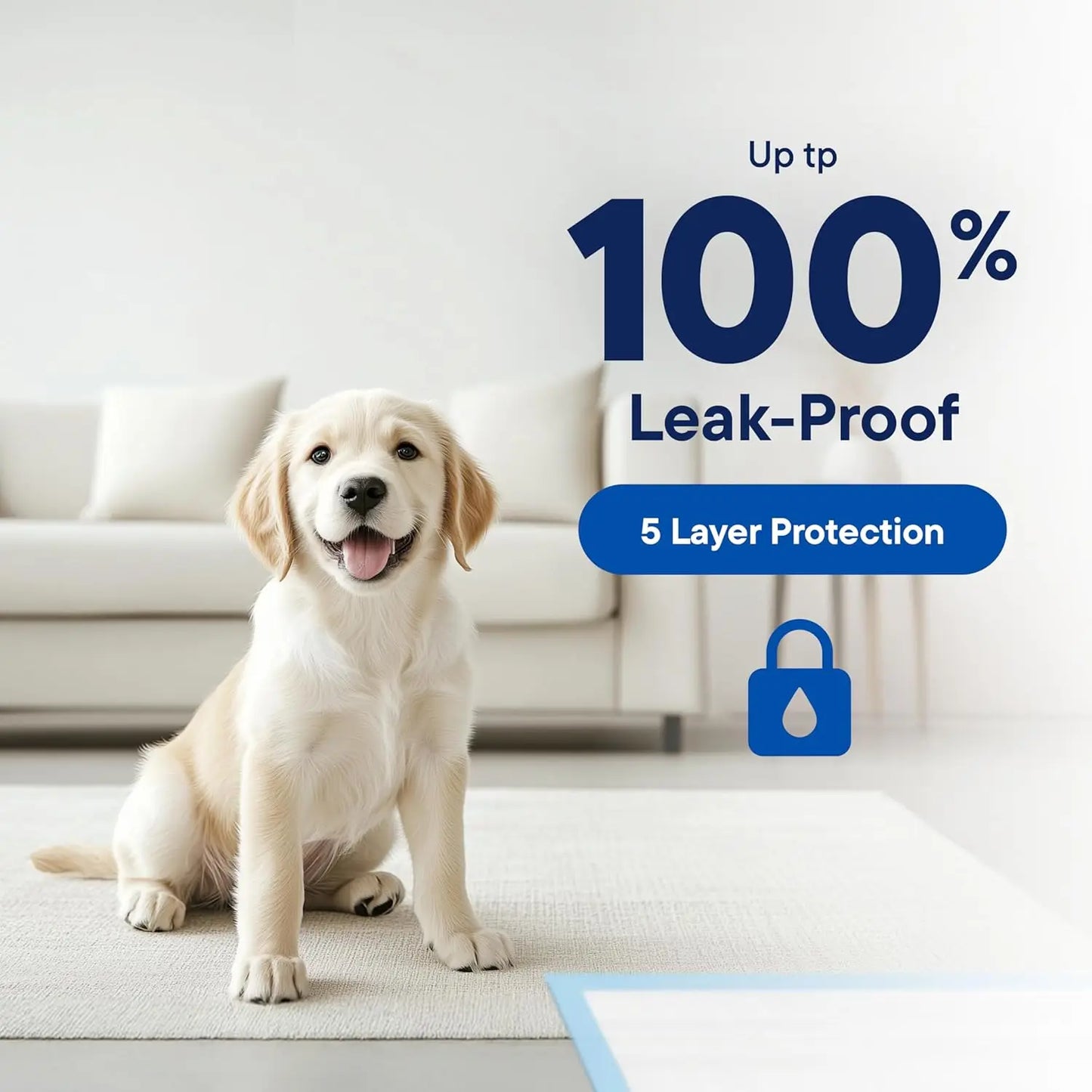 300-Count Puppy Pee Pads Leak-Proof Training Disposable For Small Dogs