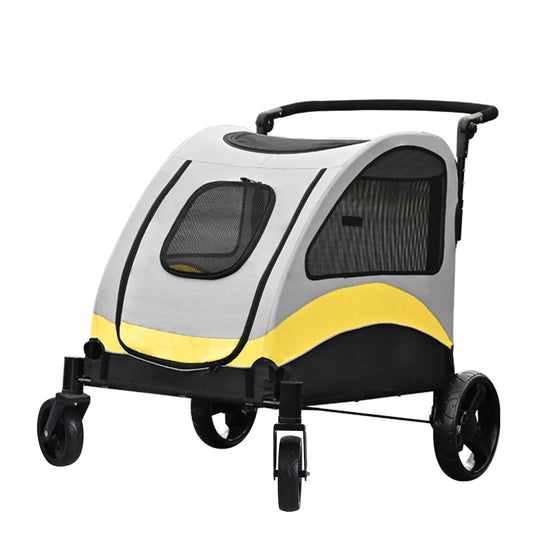 Portable Four Wheel Dog Stroller Foldable Travel Carrier All Breeds