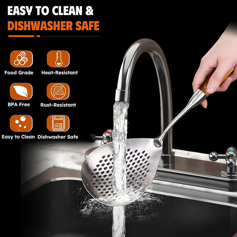 Stainless Steel Spider Strainer Skimmer Ladle For Cooking And Frying
