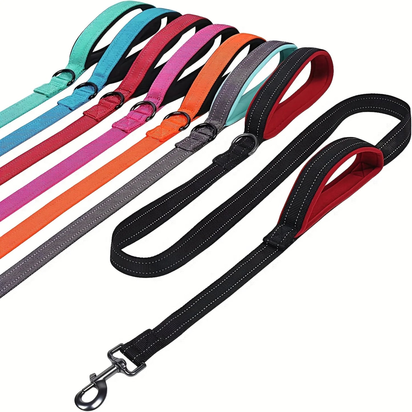 Dog Leash Outdoor Training Dual Handle Heavy Duty Lead