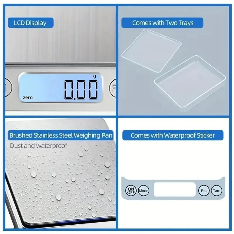 Portable Mini Pocket Digital Scale 3000g 0.1g Precision LCD
