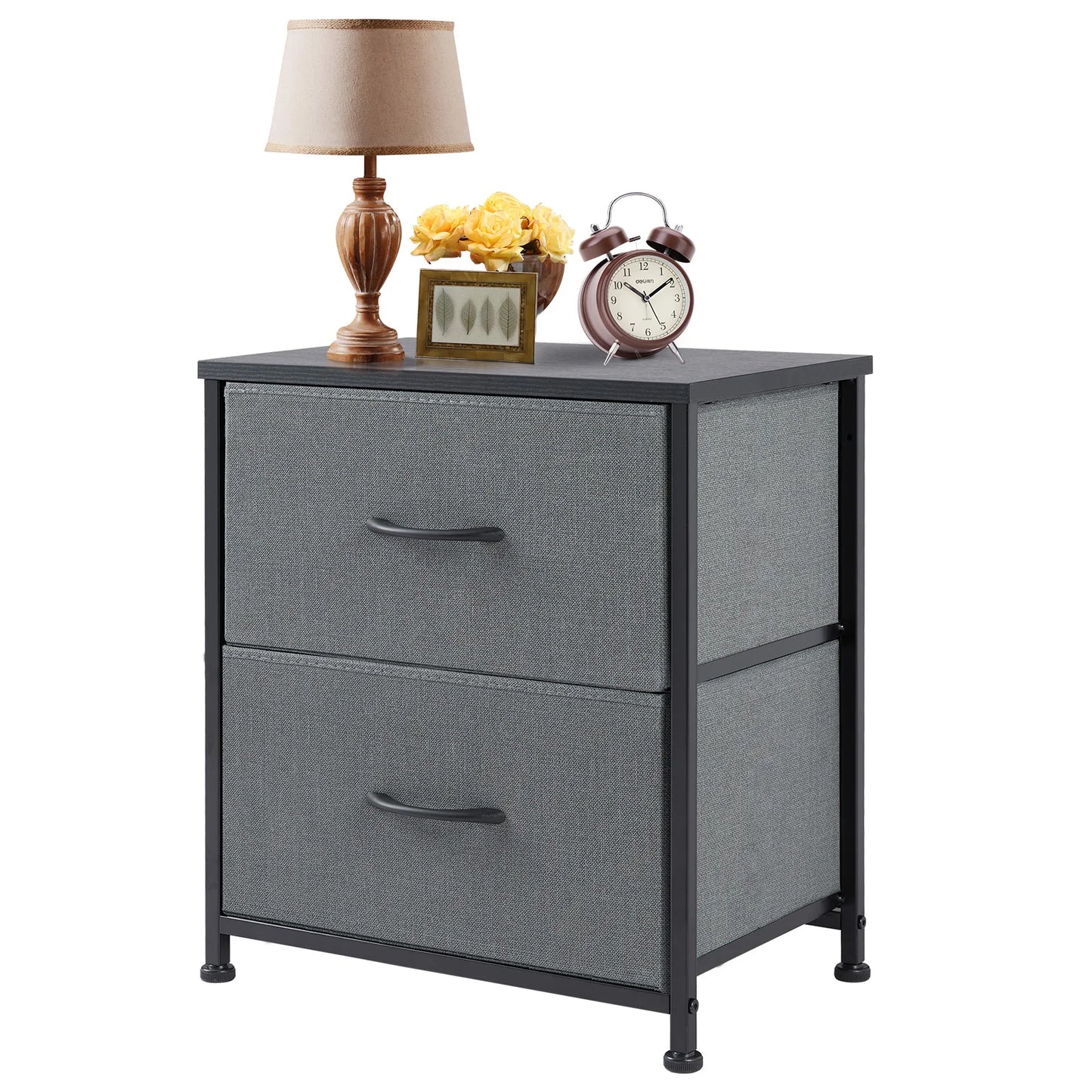 JHK Nightstand With Storage Drawers For Bedroom