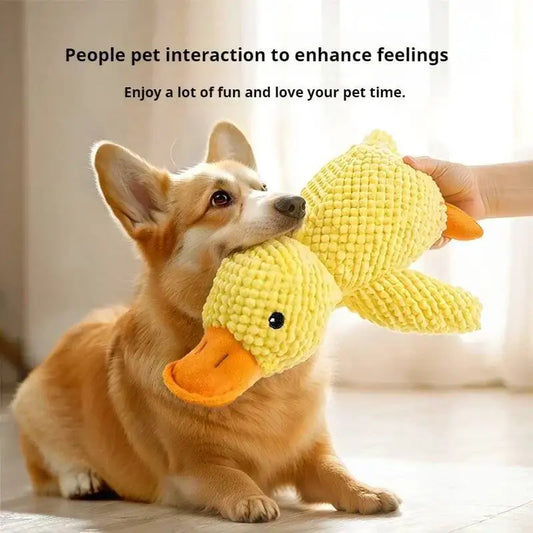 Squeaky Plush Duck Dog Toy Chew Bite Resistant