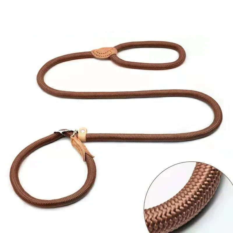 Dog Leash Slip Rope Lead Heavy Duty Braided Adjustable Loop