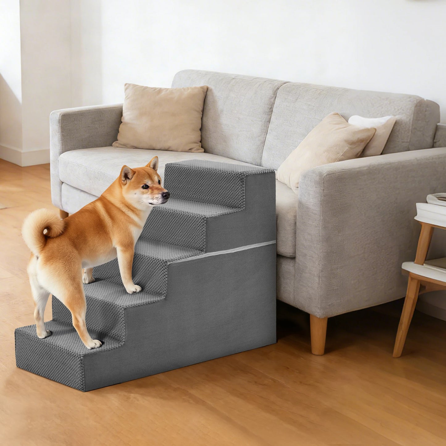 Foam Canine Staircase 3 to 5 Step Right Angled Ramp