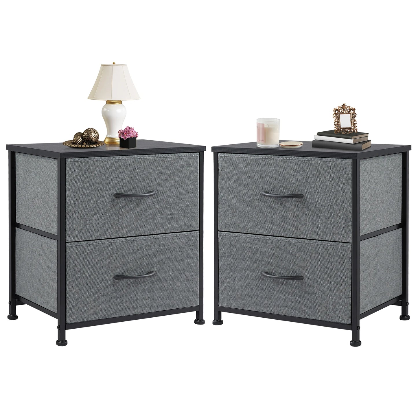JHK Nightstand With Storage Drawers For Bedroom