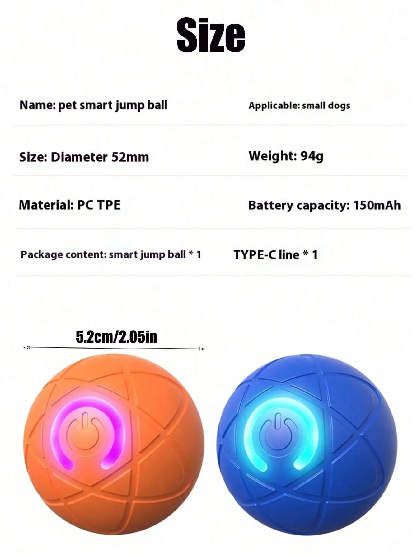 Interactive Dog Ball Toy For Small And Medium Dogs