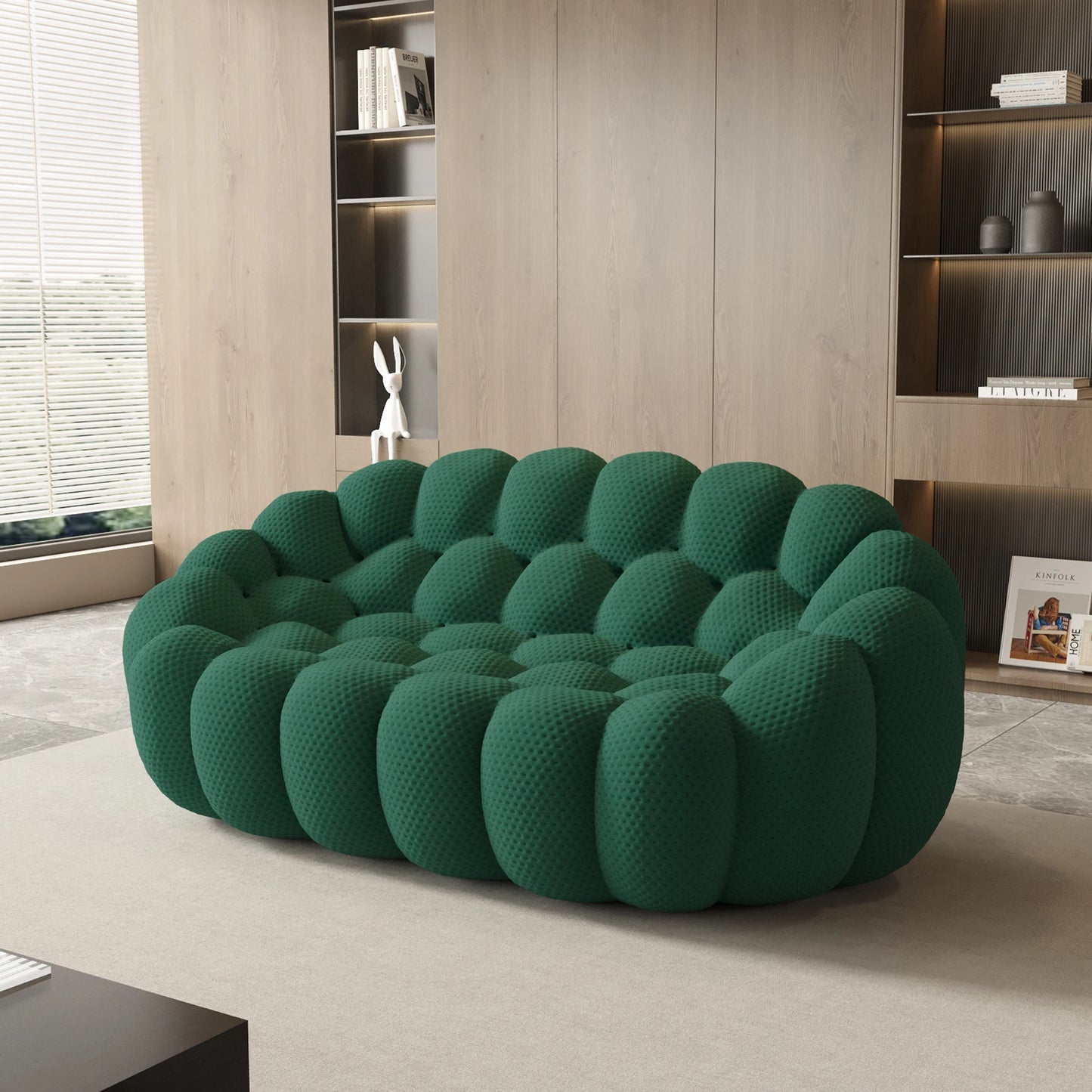 Sdorens Modern Curved Boneless Sofa Loveseat Couch