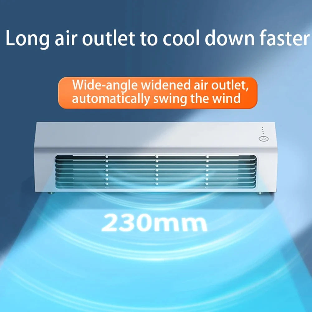 Bladeless 3000mAh Tower Fan Wall Mounted 3-Mode Quiet