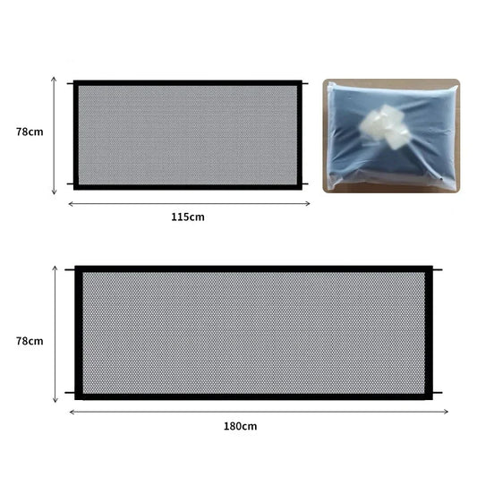 Foldable Breathable Mesh Dog Barrier Fence With 4 Hooks Playpen