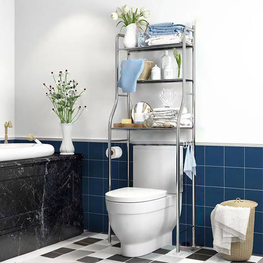 Studyset Over Toilet Storage Shelf Freestanding Bathroom Cabinet Paper Holder