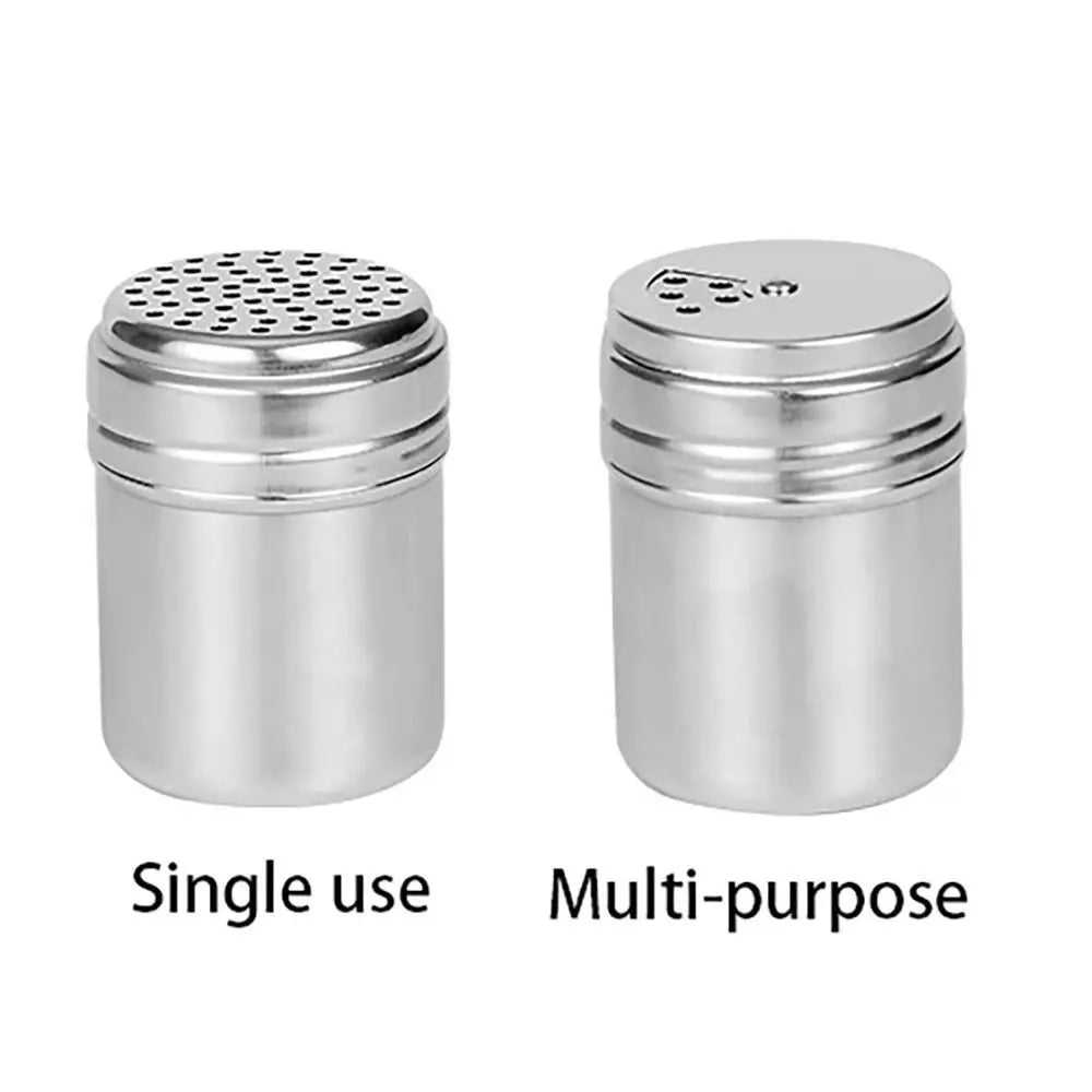 Stainless Steel Seasoning Jar With Rotating Lid Spice Shaker