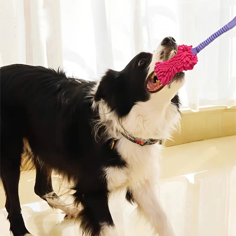 Durable Dog Chew Toy Rope With Sturdy Handle Teeth Cleaning