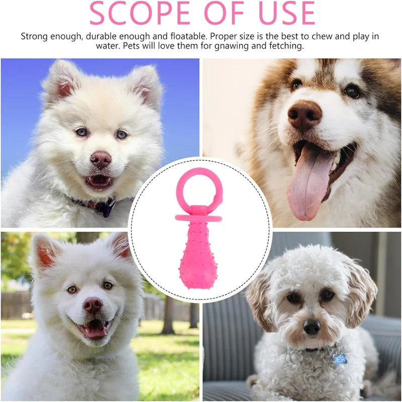 Rubber Soother Dog Chew Toy Interactive Pacifier