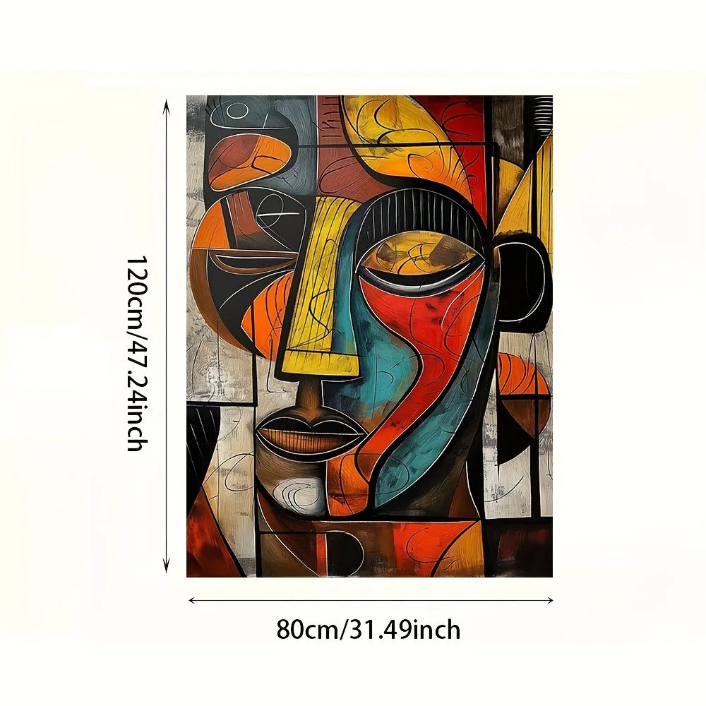 1 abstract African art canvas print, frameless wall art, modern decorative painting, suitable for living room and bedroom