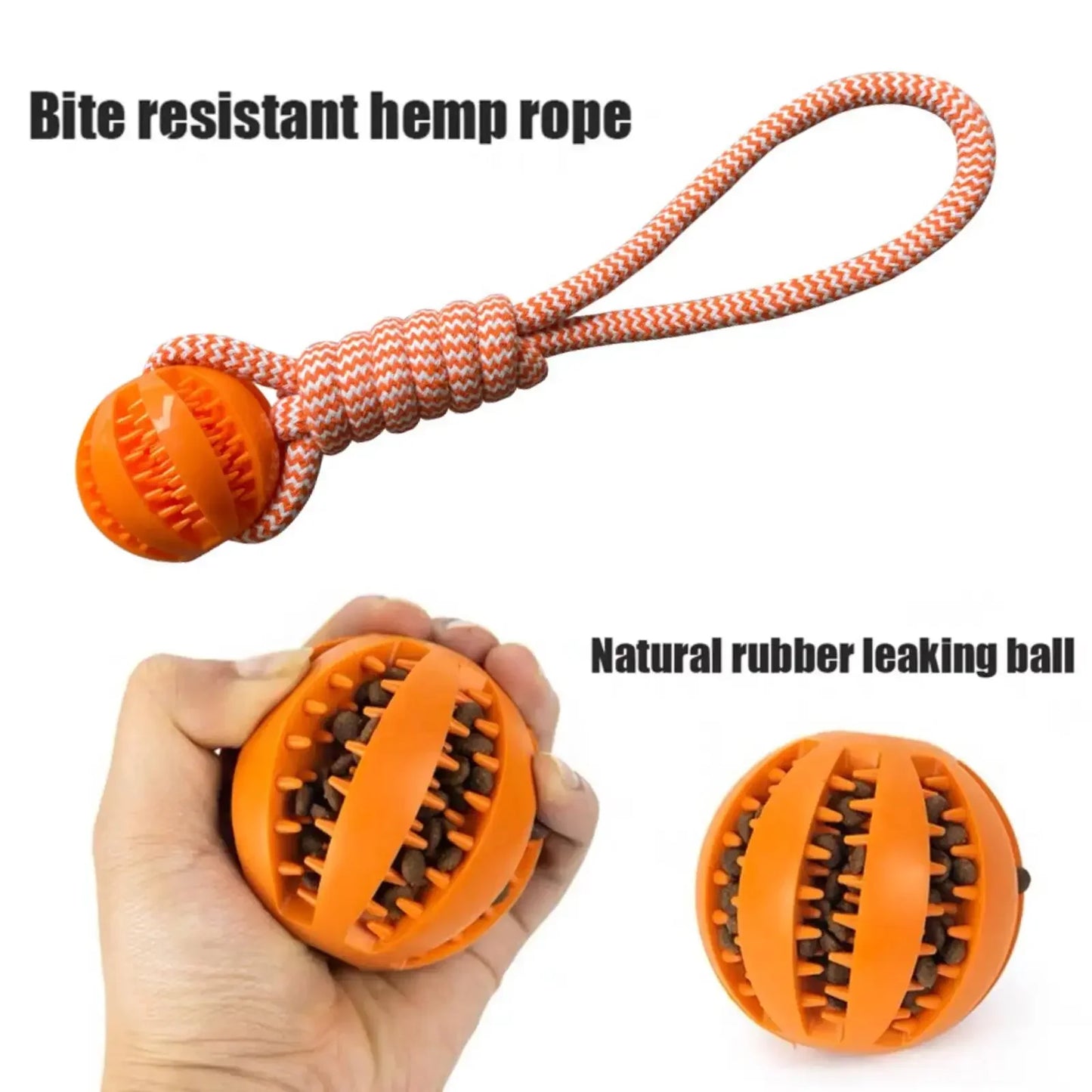 Interactive Treat Ball Rope Toy For Dogs