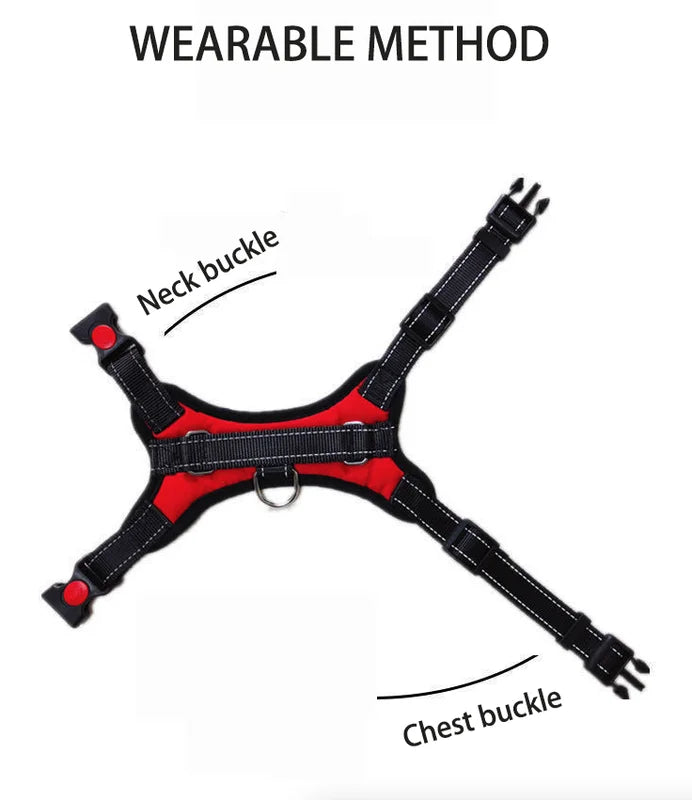 No Pull Reflective Dog Harness Adjustable Vest With Top Handle