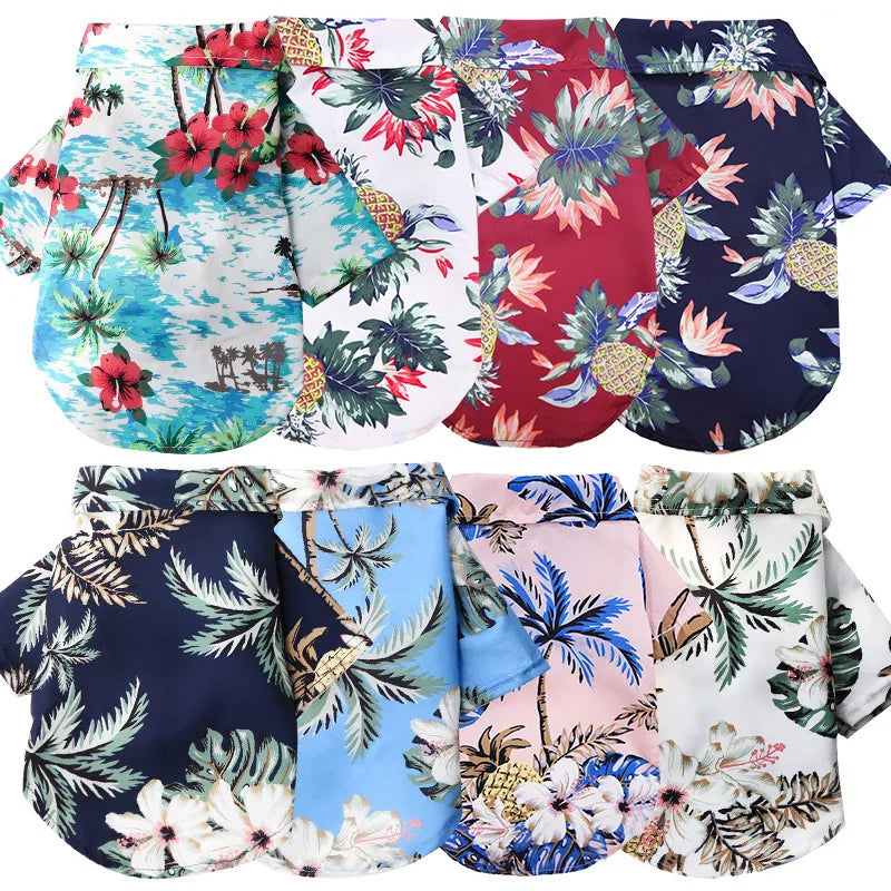 Hawaiian Style Dog Shirt For Dogs And Cats Clothing