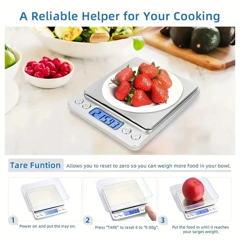 Portable Mini Pocket Digital Scale 3000g 0.1g Precision LCD