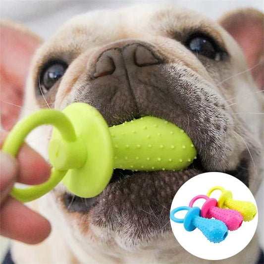 Rubber Soother Dog Chew Toy Interactive Pacifier
