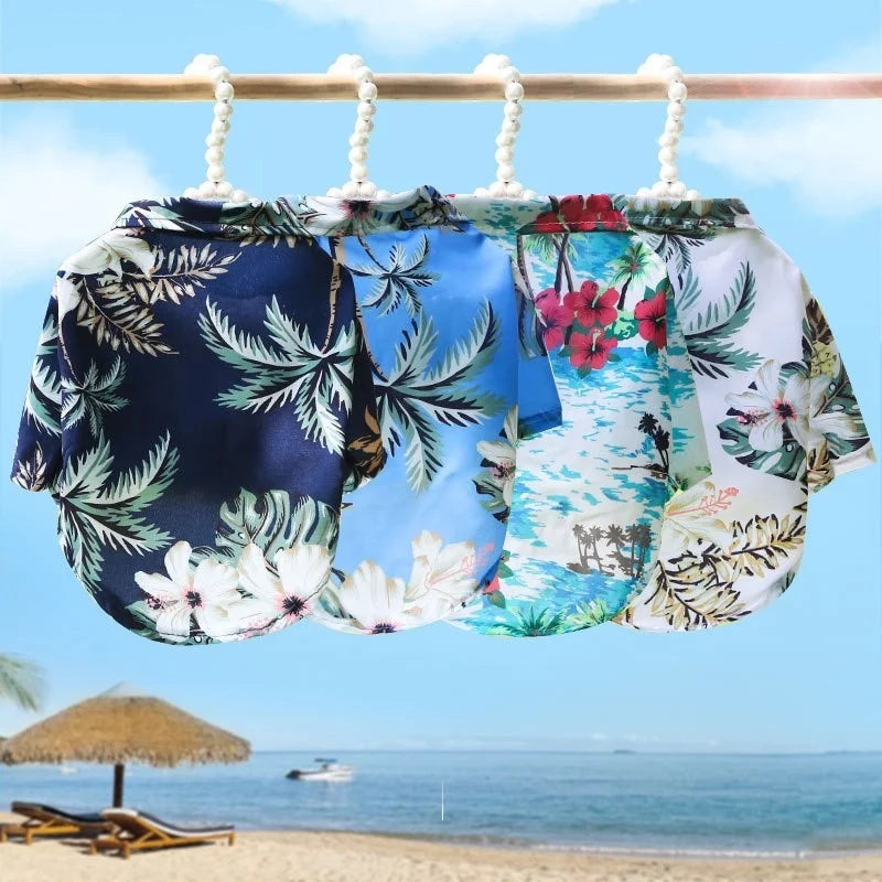 Hawaiian Style Dog Shirt For Dogs And Cats Clothing