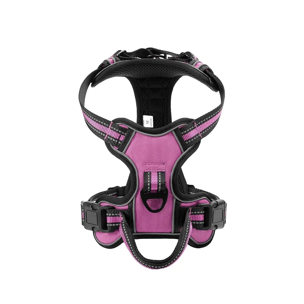 Adjustable Reflective Nylon Dog Harness Vest Soft Breathable No Pull