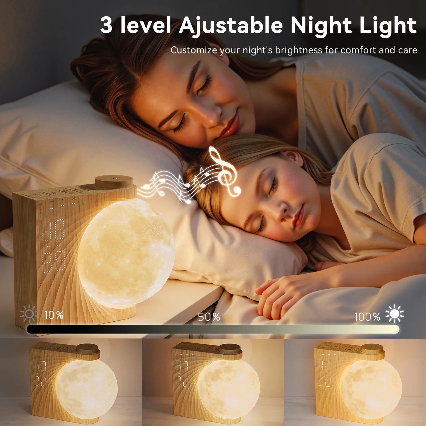 RETEYUNG Sunrise Alarm Clock With Moon Light 30/60/90 Timer