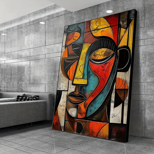 1 abstract African art canvas print, frameless wall art, modern decorative painting, suitable for living room and bedroom