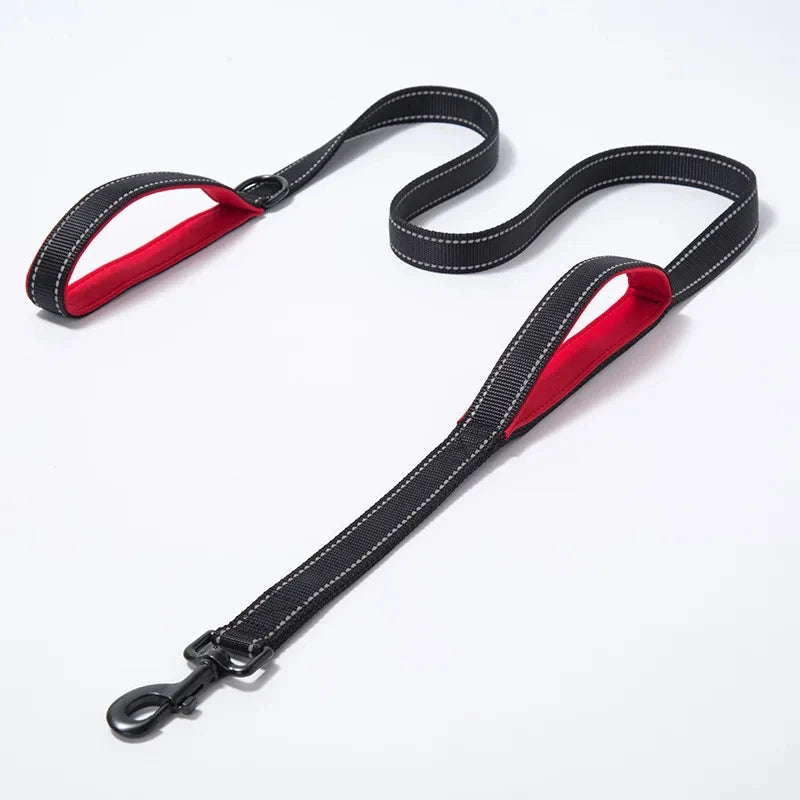 Dog Leash Outdoor Training Dual Handle Heavy Duty Lead