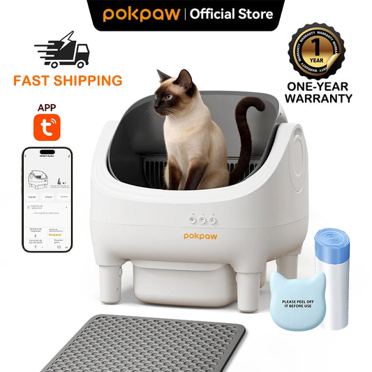 Pokpaw Automatic Self Cleaning Litter Box For Cats