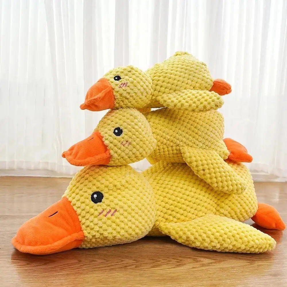 Squeaky Plush Duck Dog Toy Chew Bite Resistant
