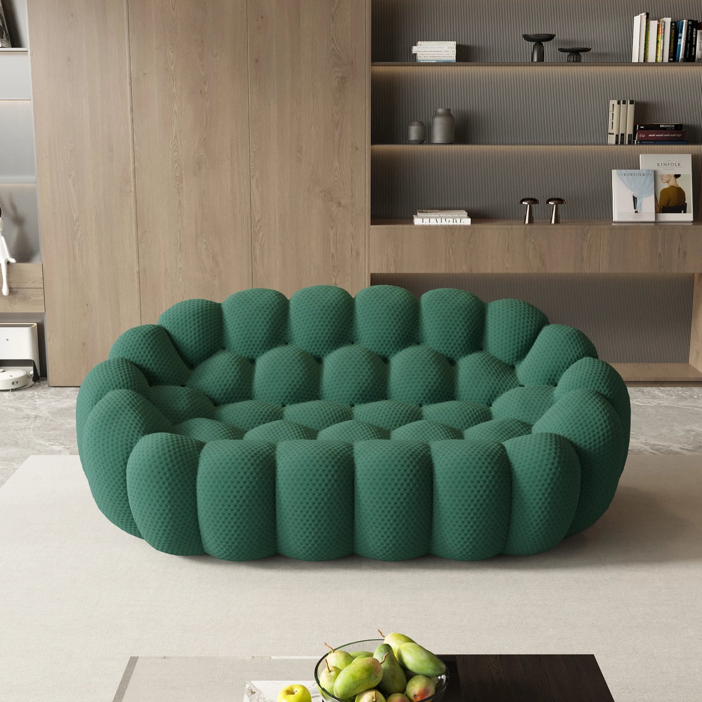Sdorens Modern Curved Boneless Sofa Loveseat Couch
