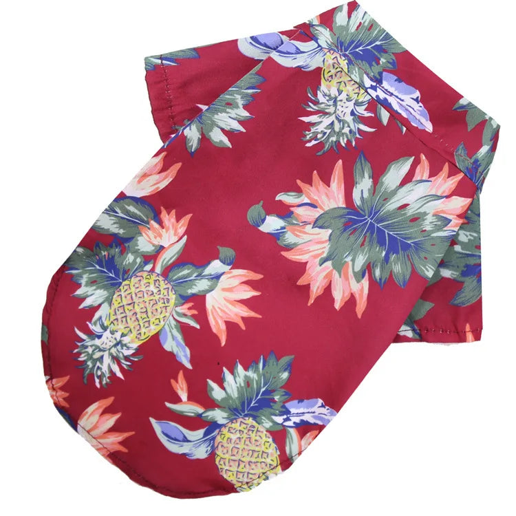Hawaiian Style Dog Shirt For Dogs And Cats Clothing