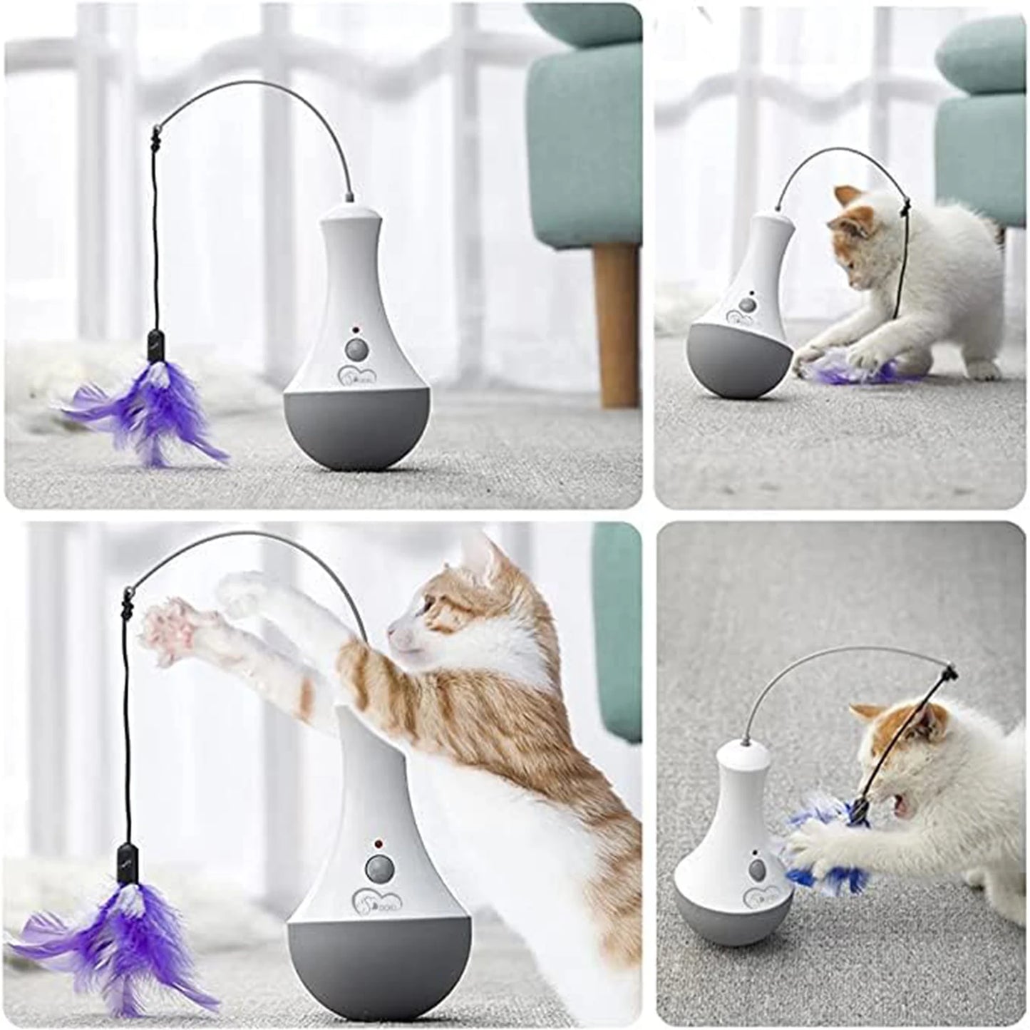 Cat Interactive Feather Toy Indoor Play