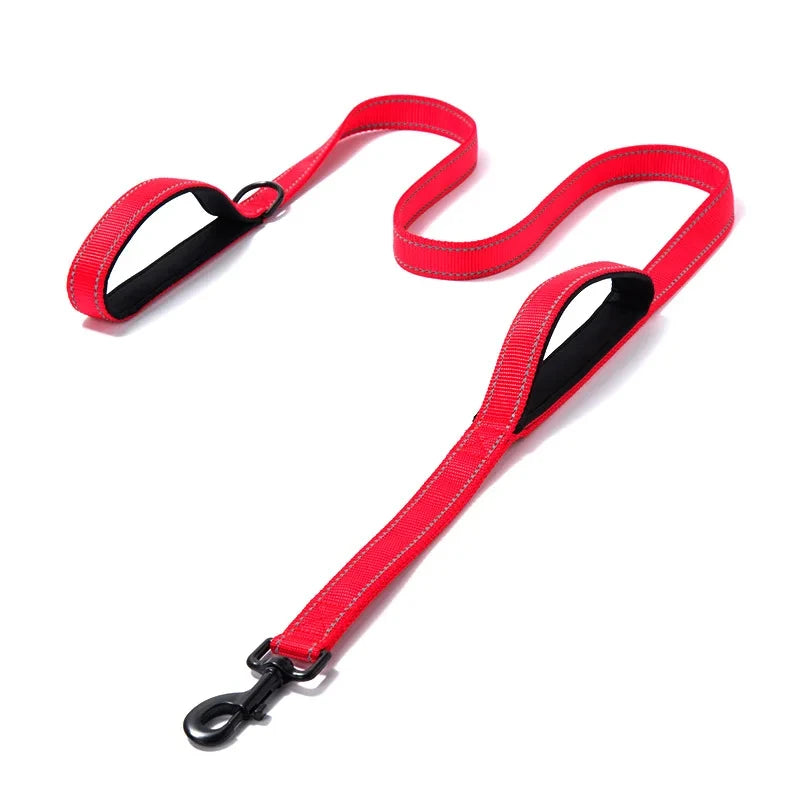 Dog Leash Outdoor Training Dual Handle Heavy Duty Lead