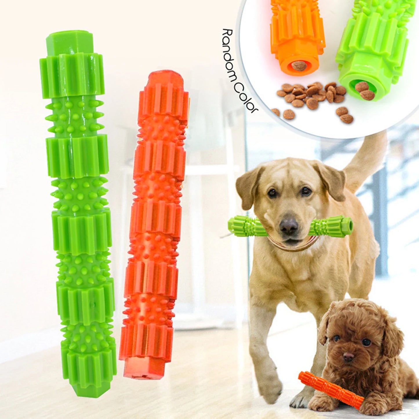 Dog Chew Toy Treat Dispensing Silicone Rubber Squeaker