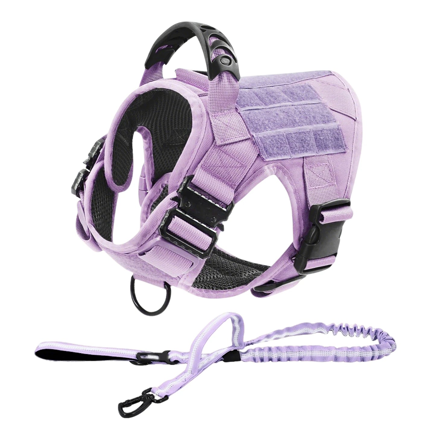 Military Camouflage Dog Harness Adjustable Tactical Training Vest Leash