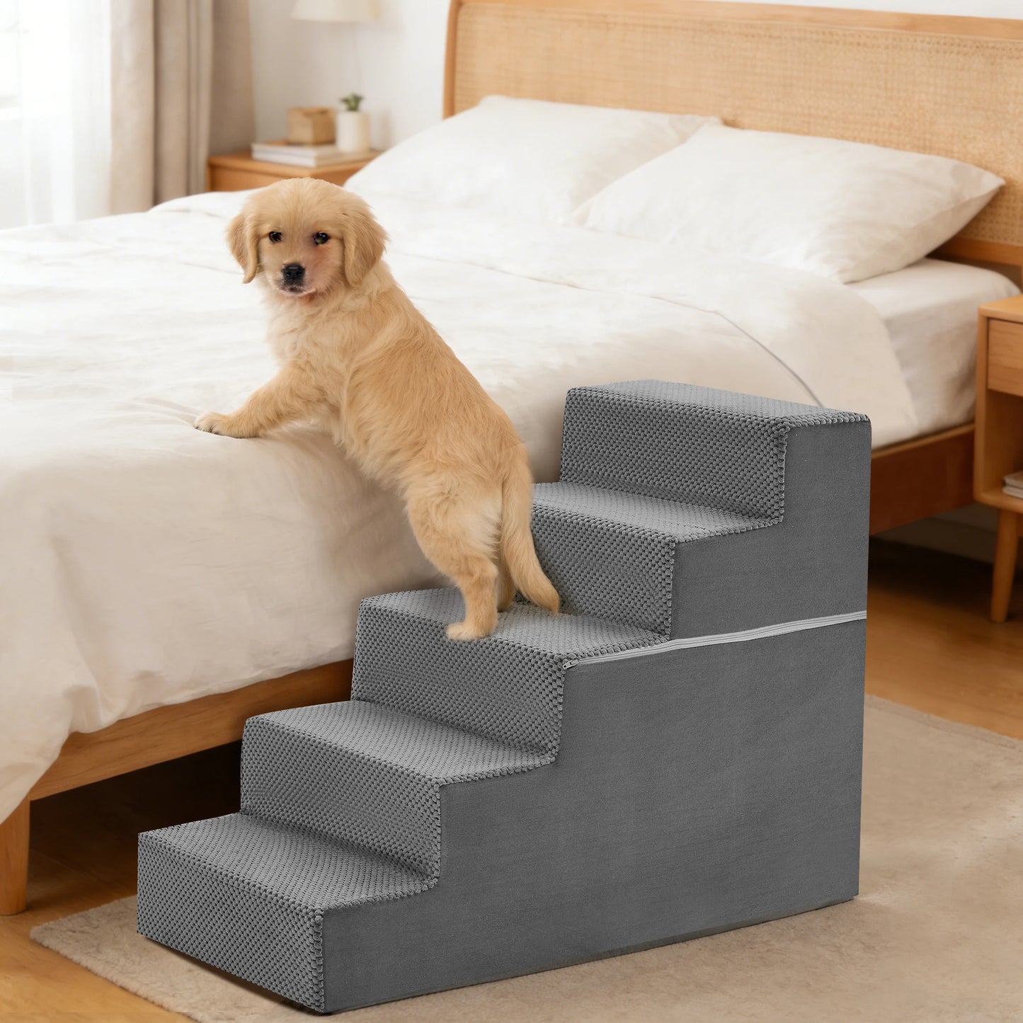Foam Canine Staircase 3 to 5 Step Right Angled Ramp