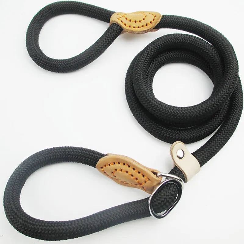 Dog Leash Slip Rope Lead Heavy Duty Braided Adjustable Loop