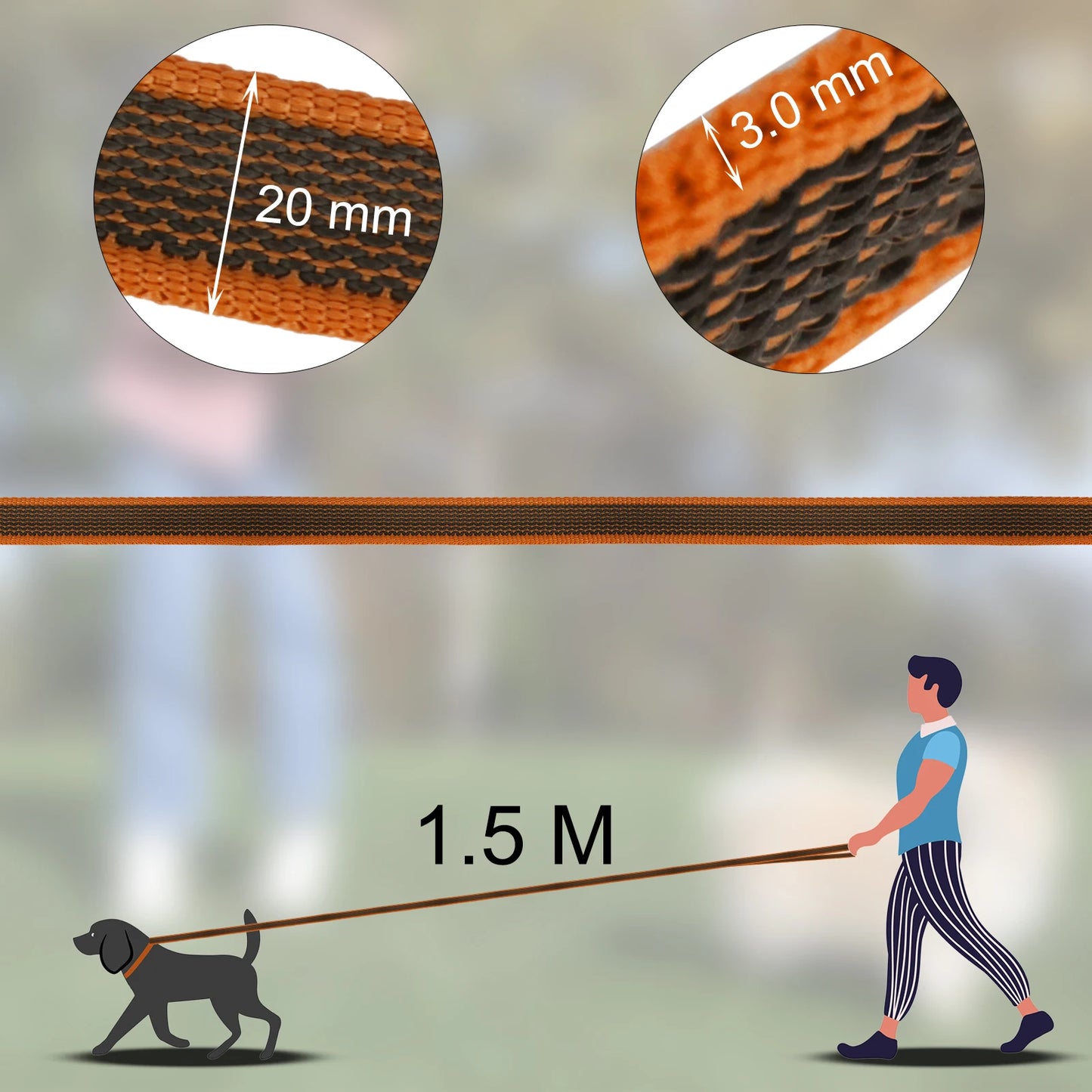 Altrapet Dual Color Dog Leash For Training And Walking