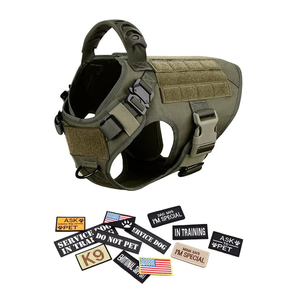 Military Style Large Dog Harness Vest For Malinois Training