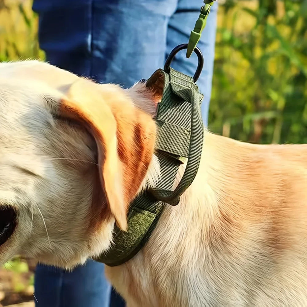 Adjustable Tactical Dog Harness And Nylon Collar Set For Dogs