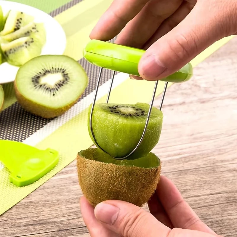 Kiwi Cutter Peeler Slicer Stainless Steel Kitchen Tool