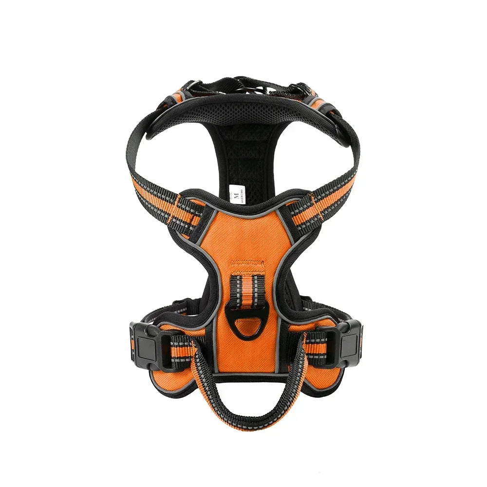 Adjustable Reflective Nylon Dog Harness Vest Soft Breathable No Pull