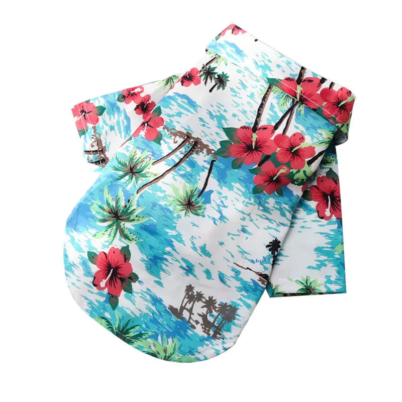 Hawaiian Style Dog Shirt For Dogs And Cats Clothing