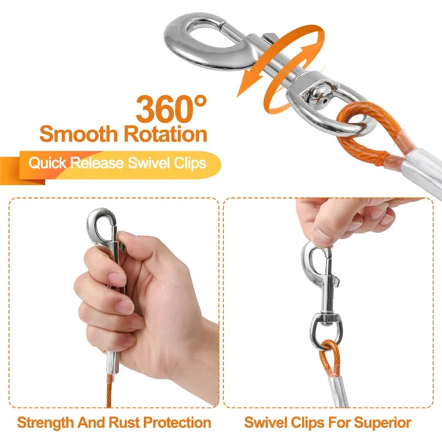 Extension Steel Wire Rope Dog Chain for Outdoor Traction