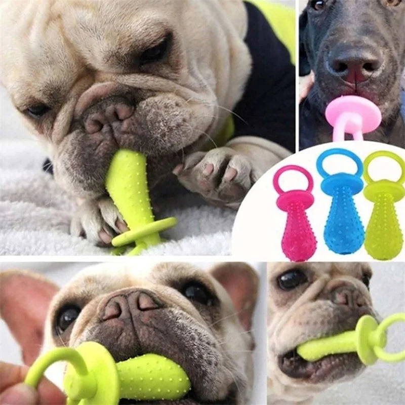 Rubber Soother Dog Chew Toy Interactive Pacifier