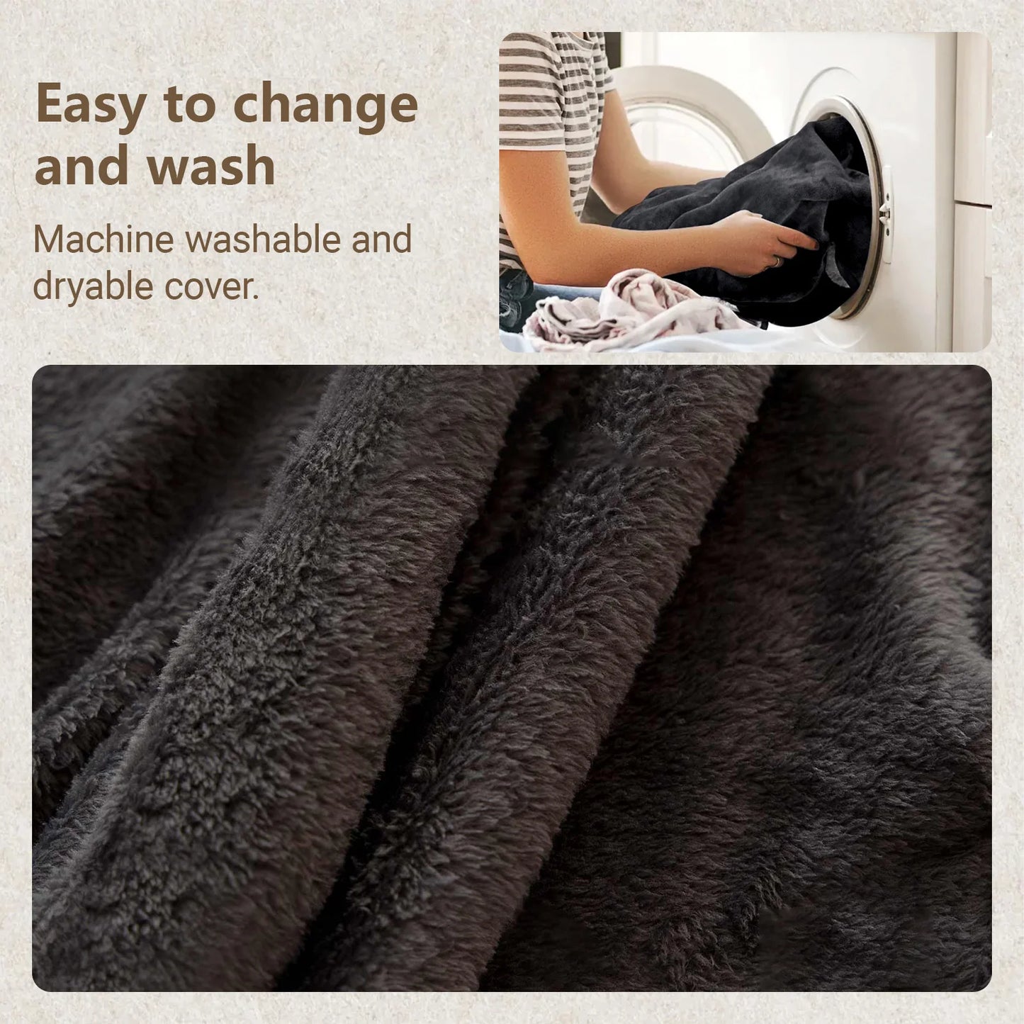 Memory Foam Bean Bag Chair With Washable Flannel Cover
