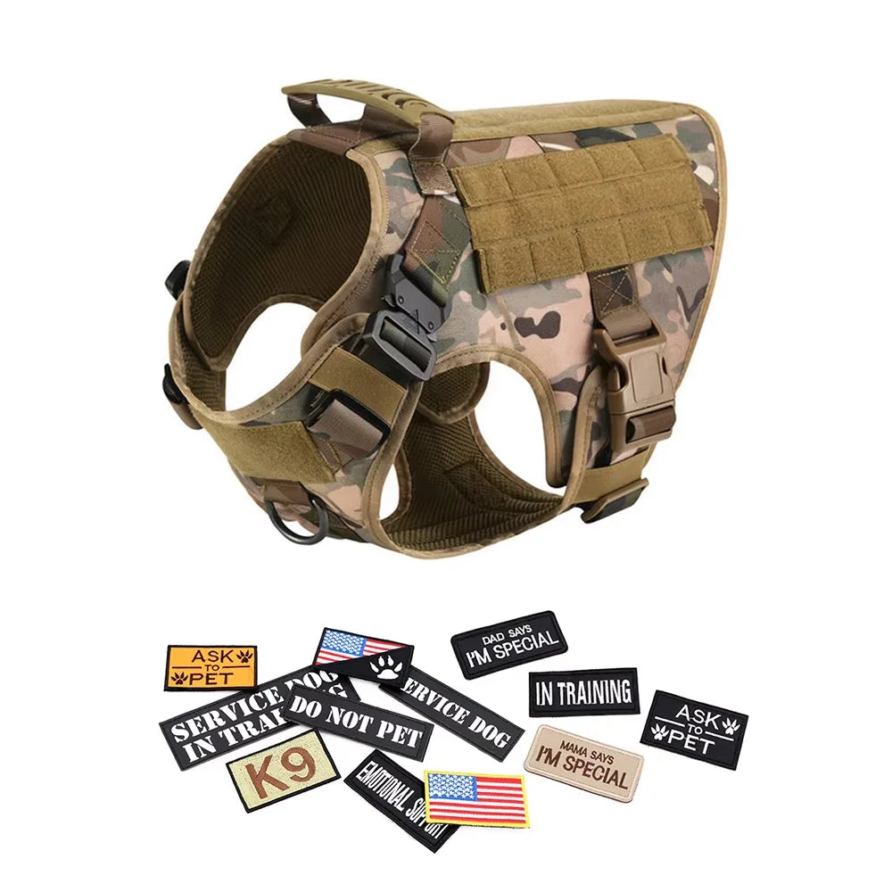 Military Style Large Dog Harness Vest For Malinois Training