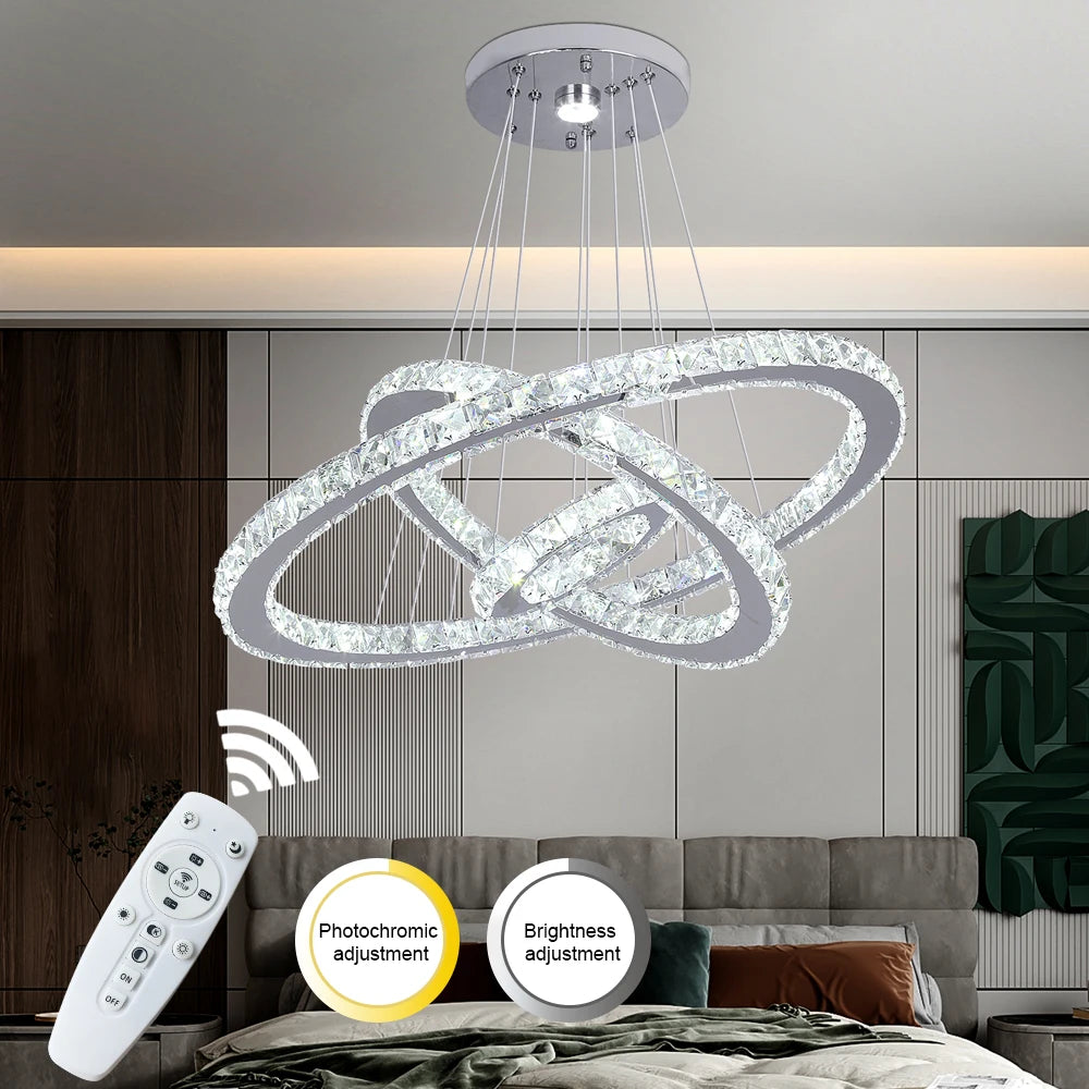 VETRULUS Modern Crystal LED Pendant Light